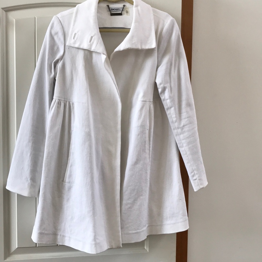 DKNYC White Denim Coat